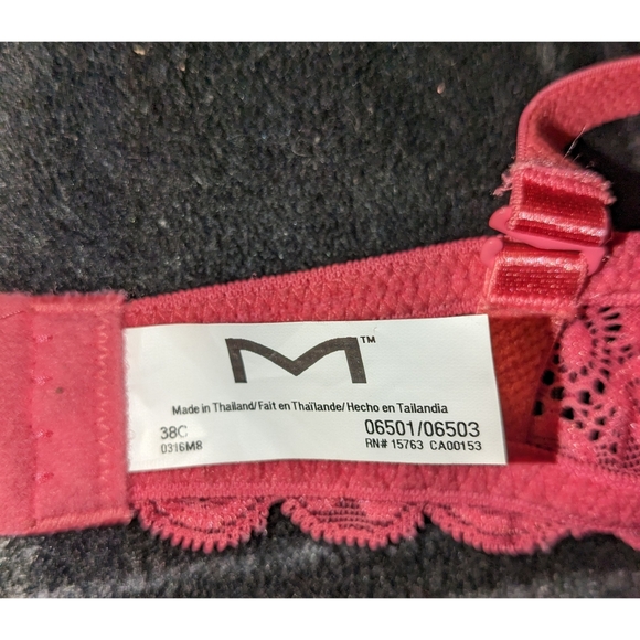 Maidenform Pinkish/Orange 38C Pushup Bra - Picture 6 of 9